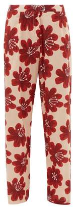 Dodo Bar Or Hattie Floral-print Cotton Wide-leg Trousers - Womens - Cream Print
