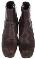 Thumbnail for your product : Rick Owens Distressed Wedge Boots