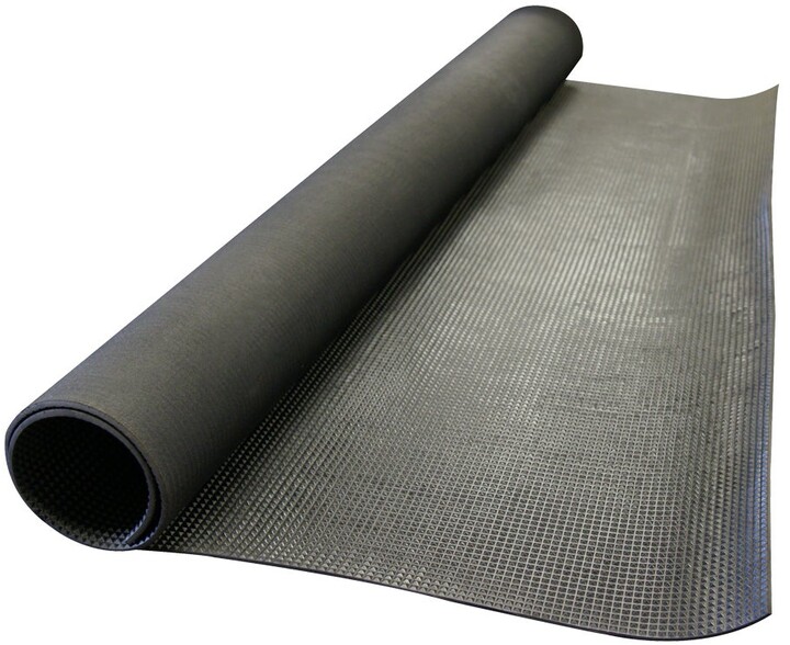 Rubber Cal RubberCal "SuperGrip Scraper" Rubber Runner Mats 3/16 Thick x 4ft Wide Black