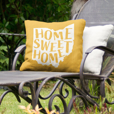 ArtVerse Home Sweet Indoor/Outdoor Throw Pillow