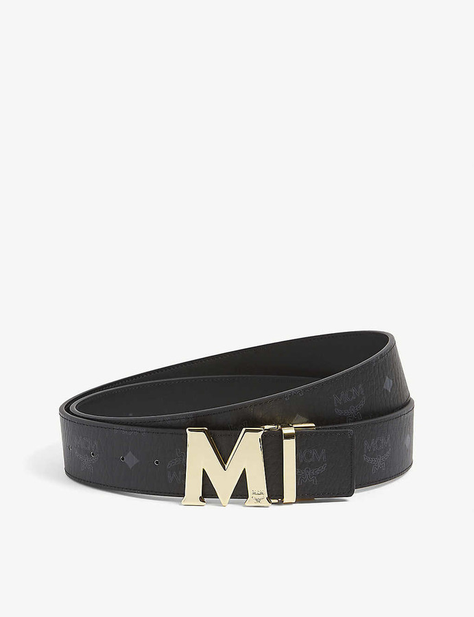 mcm leather belt