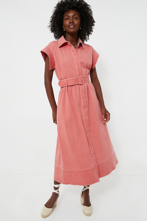 CHLOÉ Ribbon Sleeve Shift Dress In Pink
