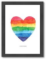 Thumbnail for your product : NEW Americanflat Rainbow Heart Print Art