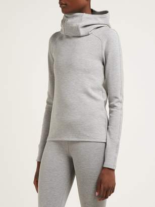 Paco Rabanne Logo Jacquard Hooded Sweatshirt - Womens - Grey
