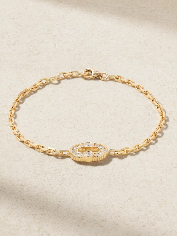 Viltier Magnetic 18-karat Gold Diamond Bracelet - One size