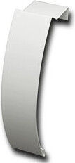 Baseboarders Elliptus Galvanized Steel Easy Slip-On Baseboard Heater Cover Coupler - White
