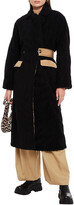 Thumbnail for your product : Ganni Belted faux shearling coat