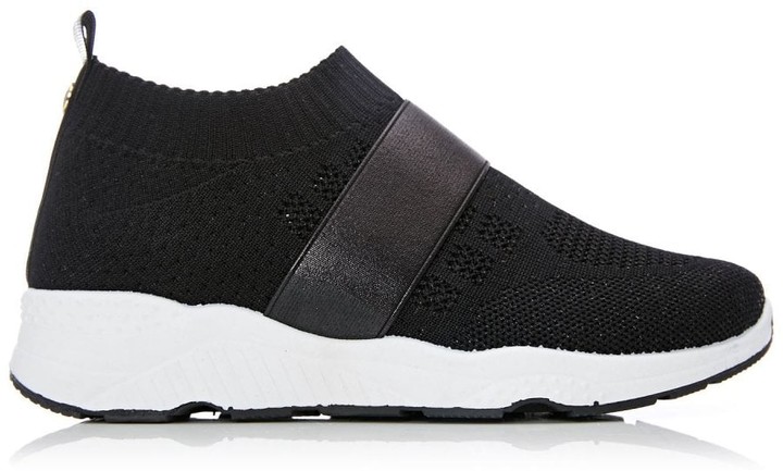 moda in pelle black trainers