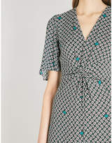 Thumbnail for your product : Maje Geometric floral-print crepe midi dress