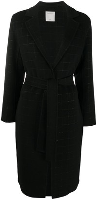 sandro long belted coat
