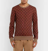Thumbnail for your product : Gucci Logo-Intarsia Wool and Alpaca-Blend Sweater - Men - Brown