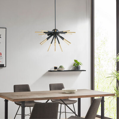 One Allium Way Spiked 3-Light Chandelier