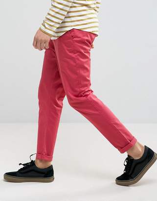 ASOS Tapered Chinos In Red