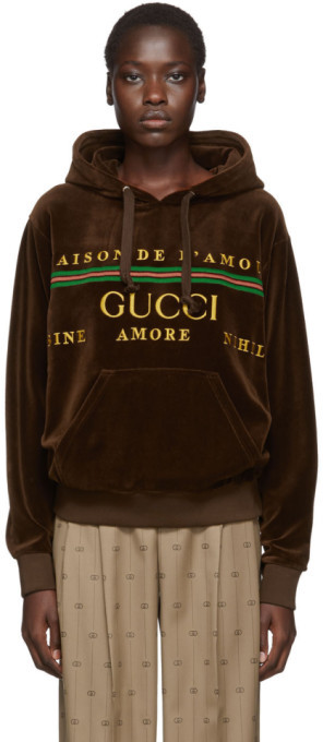brown gucci hoodie