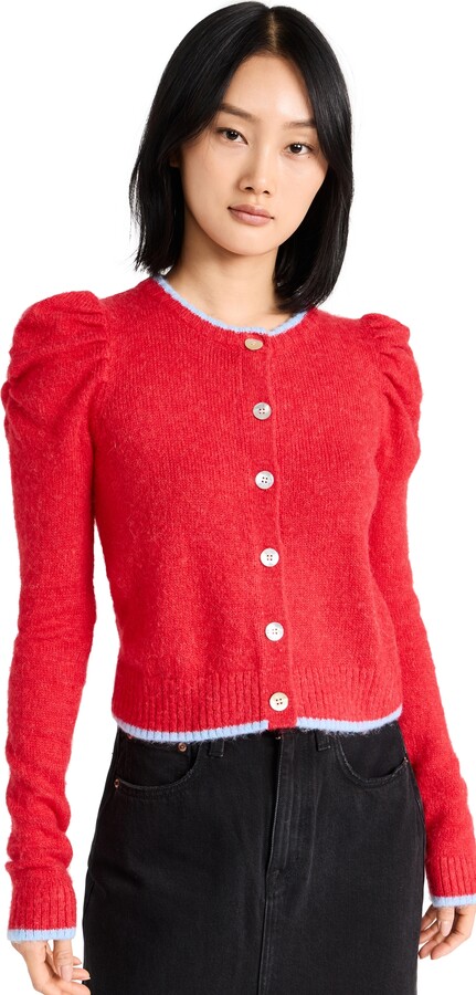 KITRI Matilda Red Knit Cardigan
