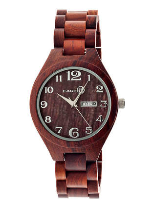 Earth Wood Sapwood Unisex Adult Red Bracelet Watch-Ethew1603