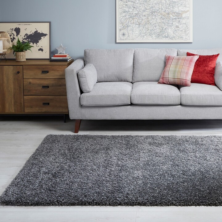 Dunelm Slumber Shaggy Rug Grey ShopStyle