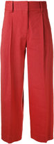 Diane Von Furstenberg - cropped palazzo pants - women - Lin/Spandex/Elasthanne/Viscose - 4