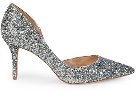 badgley mischka daisy glitter pumps