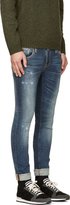 Thumbnail for your product : Nudie Jeans Blue Distressed Tight Long John Jeans