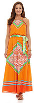 Thumbnail for your product : Gibson & Latimer Geometric Halter Maxi Dress