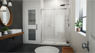 DreamLine Sapphire-V 56cm W x 76cm H Frameless Tub Door with