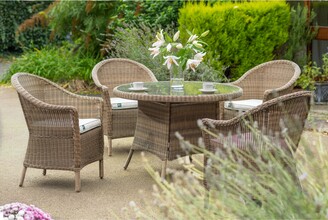 Kettler RHS Harlow Carr 4 Seater Round Garden Dining Table and Chairs Set