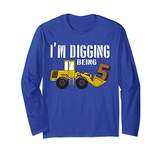 Thumbnail for your product : 5th Birthday Shirt - Digging Construction Long Sleeve Shirt
