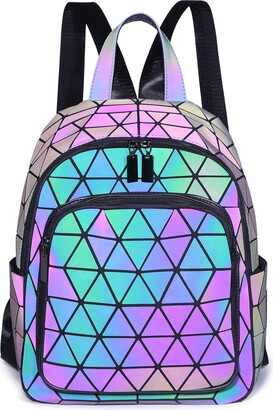 geometric reflective backpack