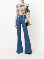 Thumbnail for your product : Balmain button-embellished flared jeans