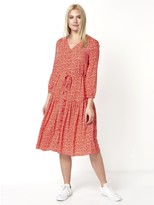 Thumbnail for your product : M&Co Roman Originals floral print tiered skirt midi dress