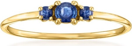 Ross-Simons PureCollectionbyRoss-Simons0.10ct.t.w.Sapphire3-StoneRingin14ktYellowGoldSize9