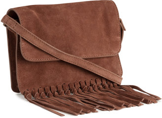 H&M Suede Shoulder Bag - Brown - Ladies