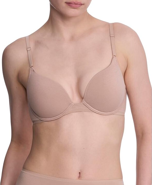 Natori Bliss Cotton Convertible T-Shirt Bra Women's Bra Black : 38B Cotton/Elastane/Lycra