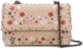 Bottega Veneta woven floral embroidered shoulder bag