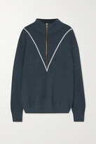 Thumbnail for your product : Varley Calva Open-knit Cotton Tennis Sweater - Dark gray - x small