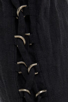 Thumbnail for your product : Pierre Balmain Lace-up linen harem pants