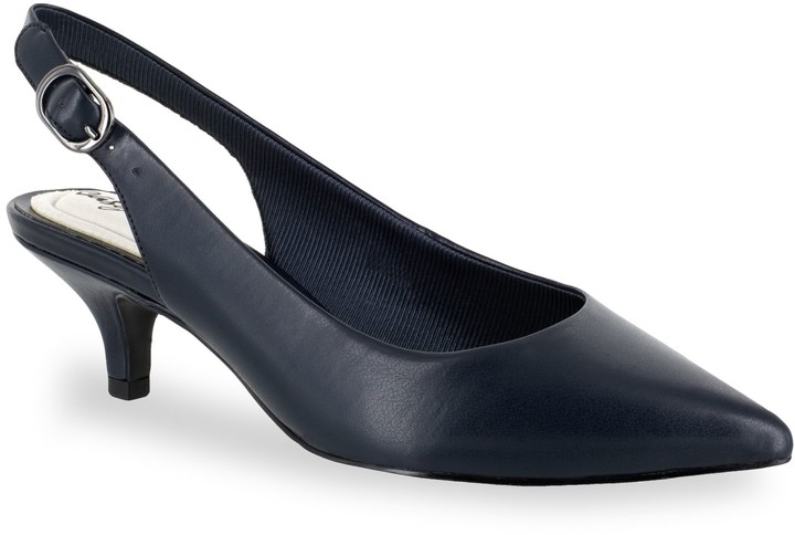 ladies navy slingback shoes