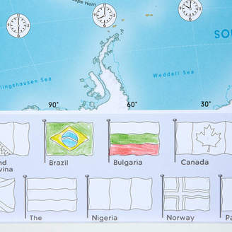 Maps International Doodle World Map