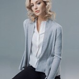 Thumbnail for your product : Voya Cashmere Grey Peplum Cardigan