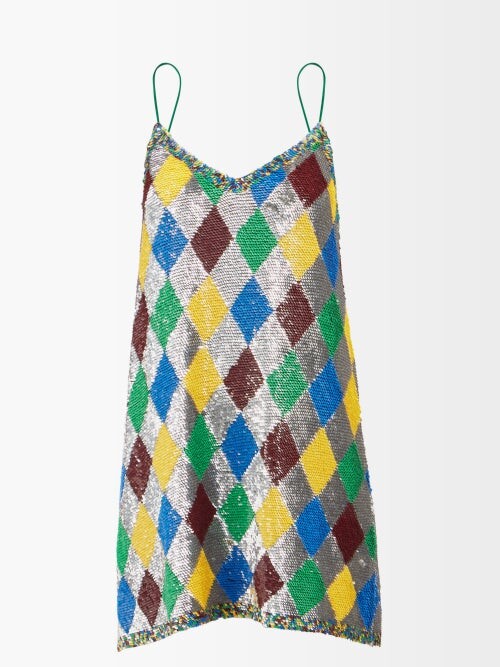 Ashish Harlequin Sequinned Mini Dress Multi ShopStyle