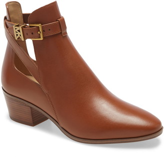 michael michael kors griffin leather cutout bootie