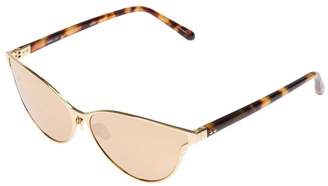 Linda Farrow contrast leopard print sunglasses
