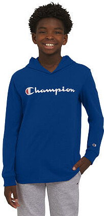 Champion Big Kid Boys Hooded Long Sleeve Regular Fit Graphic T-Shirt