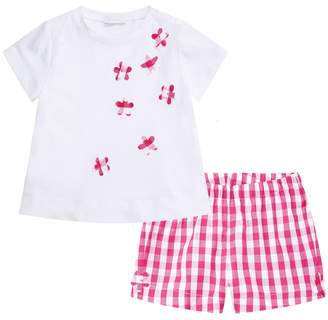 Il Gufo Gingham T-Shirt and Shorts Set
