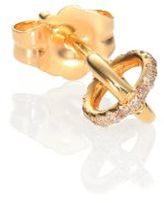 Thumbnail for your product : Sydney Evan Diamond & 14K Yellow Gold Half Pave Wire Sphere Single Stud Earring