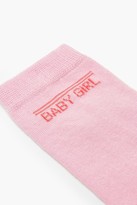 Thumbnail for your product : boohoo Baby Girl Slogan Socks