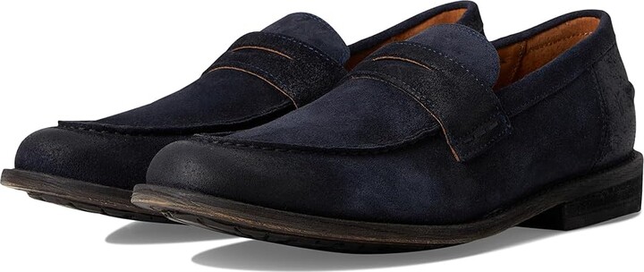 Frye Tyler Flex Penny Men's Lace Up Wing Tip Shoes Midnight : 10 D - Medium Leather