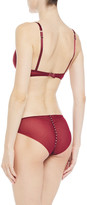 Thumbnail for your product : I.D. Sarrieri Crystal-embellished Satin And Stretch-tulle Push-up Bra