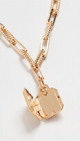 Thumbnail for your product : Missoma Gold Moonstone Square Locket Coterie Charm Necklace